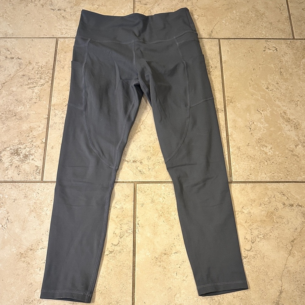 Gray High-Waisted Leggings